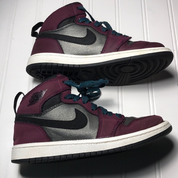 JORDAN 1 MID PS POLLEN Kids Sneakers - Picture 4 of 7